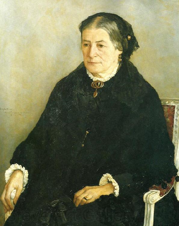 Ernst Josephson portratt av konstnarens moder Norge oil painting art